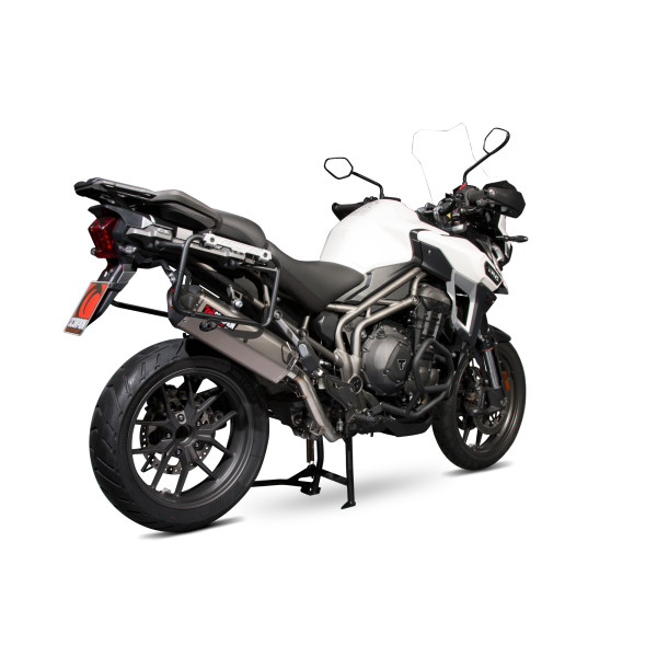 Scorpion Exhaust Triumph Tiger 1200 Explorer 2016 - 2021 Serket Parallel Slip-on Titanium Sleeve